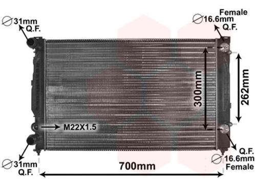 RADIATOR VOOR AUDI A4 B5 1994-1998 8D0121251BC, Auto-onderdelen, Airco en Verwarming, Nieuw, Ophalen of Verzenden