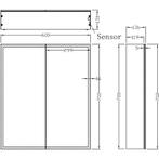 Wiesbaden Quatro Spiegelkast Met LED - Dimbaar - 60x70x13cm, Huis en Inrichting, Ophalen of Verzenden, Nieuw