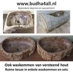 Waskom versteend hout, wasbak, miljoenen jaren oud, uniek, Huis en Inrichting, Badkamer | Badkamermeubels, 50 tot 100 cm, Nieuw