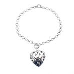 Zilveren anker schakel ketting met hanger; ZINZI | 44 cm, Ophalen of Verzenden, Gebruikt, Overige kleuren, Zilver