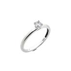 Witgouden solitair ring met zirconia | Blush (gouden ring), Sieraden, Tassen en Uiterlijk, Ringen, Gebruikt, Overige kleuren, Ophalen of Verzenden