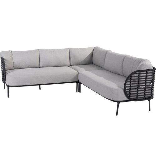 Fabrice hoek loungeset 3 delig antraciet rope 4 Seasons, Tuin en Terras, Tuinsets en Loungesets, Nieuw, Ophalen of Verzenden