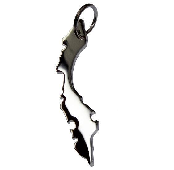 Zilveren Landkaart Curacao ketting hanger, Sieraden, Tassen en Uiterlijk, Kettinghangers, Verzenden