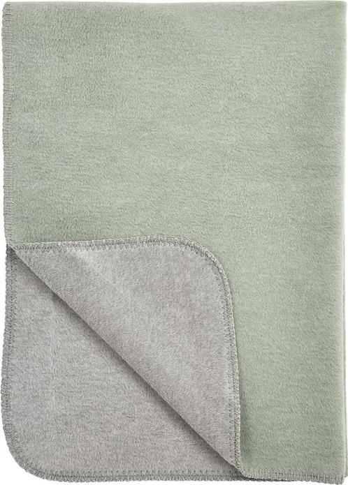 Meyco Baby Double Face ledikant deken - stone green/grey, Huis en Inrichting, Slaapkamer | Matrassen en Bedbodems, Verzenden