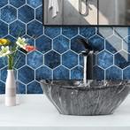 Zelfklevende Mozaïek Tegel - Afimera Blue Marble Hexagon -, Huis en Inrichting, Ophalen of Verzenden, Nieuw