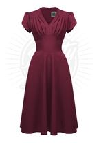 Pretty Retro, Retro 50s Swing Dress in Wine., Verzenden, Nieuw