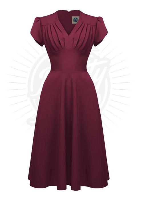 Pretty Retro, Retro 50s Swing Dress in Wine., Kleding | Dames, Jurken, Nieuw, Verzenden