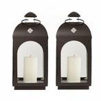 Set van 2 Capri Windlicht Antraciet Small Decoratie, Verzenden, Nieuw