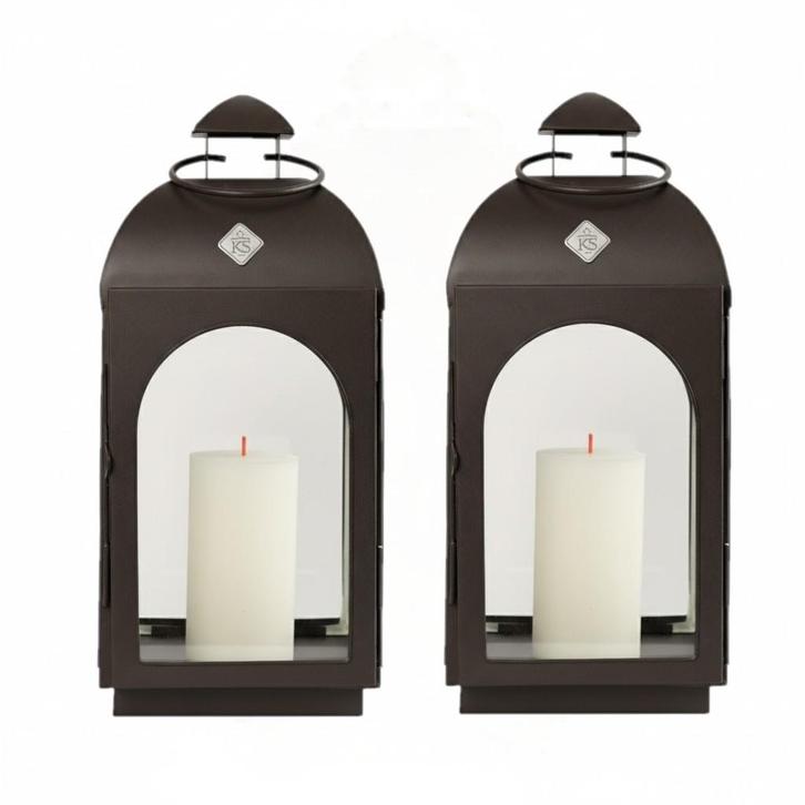 Set van 2 Capri Windlicht Antraciet Small Decoratie, Huis en Inrichting, Lampen | Overige, Nieuw, Verzenden