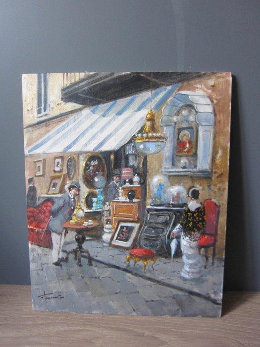 Francesco Tammaro (1939) - LAntiquario, Antiek en Kunst, Kunst | Schilderijen | Klassiek