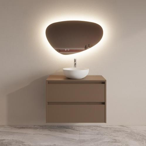 Badmeubelset BWS Riga Met Topplaat 80 cm Latte, Doe-het-zelf en Verbouw, Sanitair, Bad, Nieuw, Ophalen of Verzenden