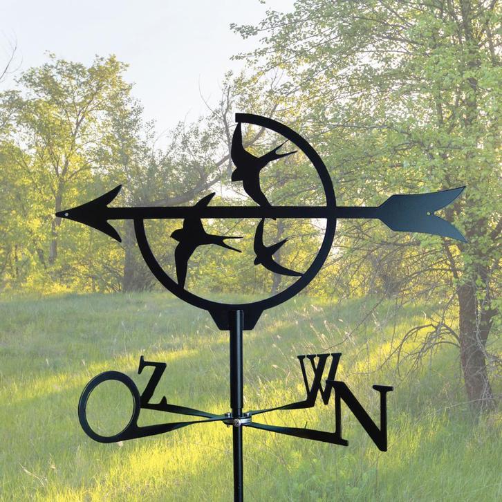 Windwijzer Zwaluwen van RVS | Windwijzers.nl, Tuin en Terras, Windwijzers en Windmolens, Nieuw, Ophalen of Verzenden