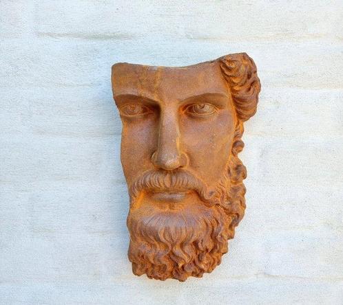 Beeldje - Mythical face - wall art - IJzer, Antiek en Kunst, Curiosa en Brocante