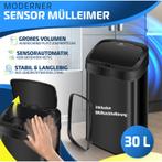 Sensor RVS prullenbak - 30 liter - afvalemmer - softclose -, Verzenden, Nieuw