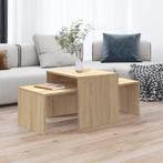 vidaXL Salontafelset 100x48x40 cm bewerkt hout sonoma, Minder dan 50 cm, 100 tot 150 cm, Verzenden, Nieuw