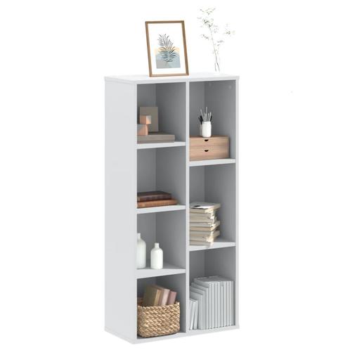 vidaXL Boekenkast 50x25x105 cm bewerkt hout wit, Huis en Inrichting, Kasten | Boekenkasten, Nieuw, Overige houtsoorten, Verzenden