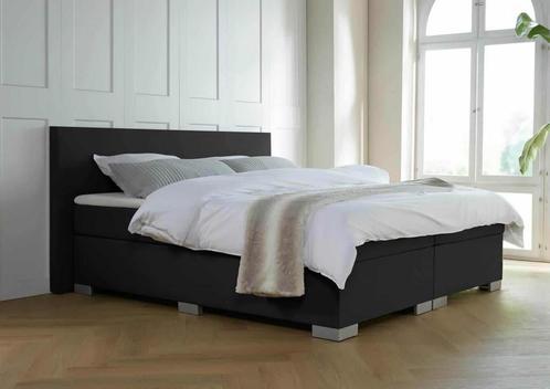 ACTIE! Boxspring Milano 180 200 Zwart, Huis en Inrichting, Slaapkamer | Boxsprings, 180 cm, 200 cm, Zwart, Tweepersoons, Nieuw