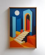 Nelson F. León - Geometría al anochecer XL- (NO Reserve), Antiek en Kunst