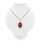 Gouden hanger met carneool | Vintage (vintage gouden hanger), Ophalen of Verzenden, Gebruikt, Goud, Overige merken