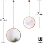Tweedekans | Umbra Dima Spiegel 24x24x8cm staal koper, Huis en Inrichting, Ophalen of Verzenden, Zo goed als nieuw