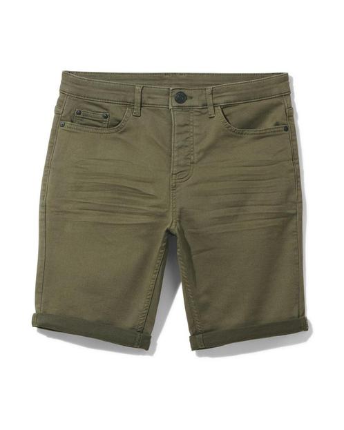 HEMA Heren short jogdenim legergroen van €30 voor €9 sale, Kleding | Heren, Overige Herenkleding, Nieuw, Verzenden