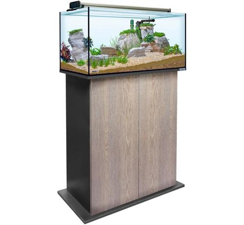 Aquatank 82x40x40cm aquarium + meubel silver oak, Dieren en Toebehoren, Vissen | Aquaria en Toebehoren, Nieuw, Ophalen of Verzenden