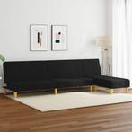 vidaXL 2-delige Loungeset stof zwart, Verzenden, Nieuw, Vierpersoons of meer, Stof