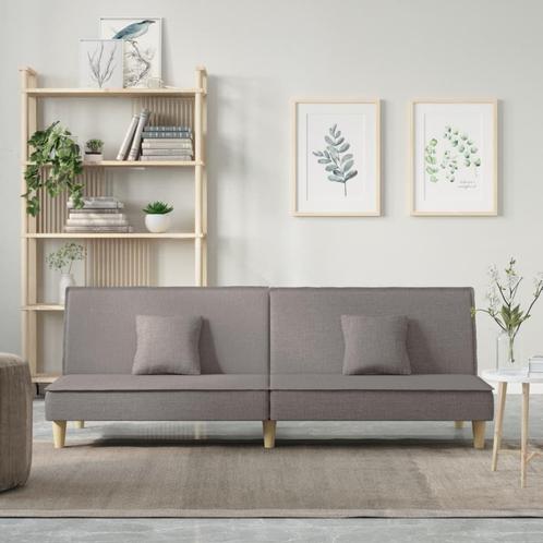 vidaXL Slaapbank stof taupe, Huis en Inrichting, Banken | Bankstellen, Nieuw, 200 tot 250 cm, Stof, Verzenden
