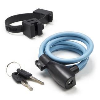 Spiraalslot | AXA | 120 cm (Ø 8 mm, Blauw), Fietsen en Brommers, Fietsaccessoires | Fietssloten, Nieuw, Verzenden
