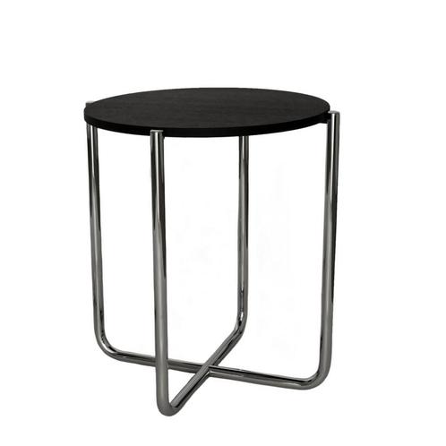 Gispen Today 413 bijzettafel chrome frame, Huis en Inrichting, Tafels | Bijzettafels, Nieuw, Hout, Rond, Ophalen of Verzenden
