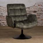 *WOONWINKEL* Tower Living Tropea Draaibare Fauteuil Groen, Verzenden, Nieuw, Stof