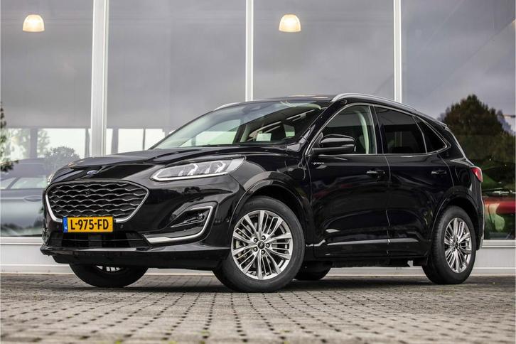 Zakelijke Lease |  Ford Kuga 2.5 PHEV Vignale, Auto's, Ford, Onderhoudsboekje, Lease, Zwart, Automaat, SUV of Terreinwagen, Overige kleuren