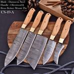 Keukenmes - Chefs knife - Handgemaakte gevouwen staal,, Antiek en Kunst