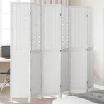 vidaXL Kamerscherm met 6 panelen massief paulowniahout wit, Huis en Inrichting, Verzenden, Nieuw