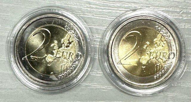 Vaticaan. 2 Euro 2021 Dante Alighieri + Caravaggio (2, Postzegels en Munten, Munten | Europa | Euromunten