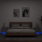 vidaXL Nachtkastjes met LEDs 2 st wandgemonteerd grijs, Nieuw, Verzenden