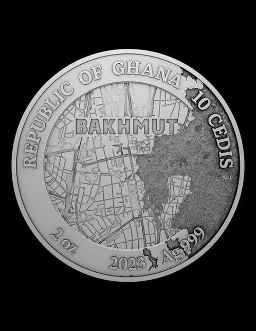 Ghana. 10 Cedis 2023 Fortress Bakhmut - Land Of Freedom, Postzegels en Munten, Munten | Europa | Niet-Euromunten