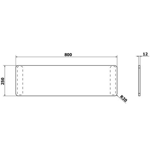 Badzitting Polysan Universal 80x25 cm Zwart, Doe-het-zelf en Verbouw, Sanitair, Ophalen of Verzenden