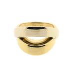 Bicolor gouden fantasie ring (witgoud, gouden ring), Sieraden, Tassen en Uiterlijk, Ringen, Gebruikt, Overige kleuren, Ophalen of Verzenden