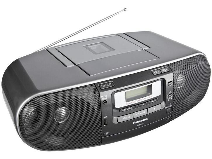 Panasonic RX-D55AEG-K - Radio Cassette-CD speler - DAB+ MP3, Huis en Inrichting, Woonaccessoires | Overige, Zo goed als nieuw
