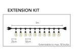 Premium Patio lichtslinger starter kit 8 meter  - 10 lampen