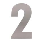 Huisnummer 2 XXL hoogte 50 cm geborsteld RVS - Intersteel..., Ophalen of Verzenden, Nieuw, Rvs, Overige typen