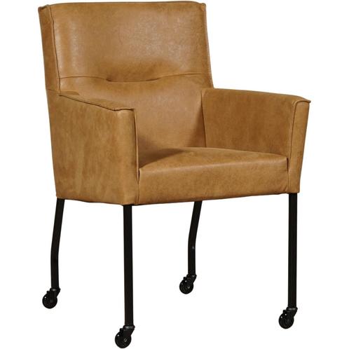 Leren eetkamerstoel Lucky - Kenia Walnut (cognac) -, Huis en Inrichting, Stoelen, Eén, Overige kleuren, Nieuw, Leer, Ophalen of Verzenden