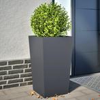 vidaXL Plantenbakken 2 st 45x45x75 cm staal antracietkleurig, Tuin en Terras, Bloembakken en Plantenbakken, Verzenden, Nieuw, Metaal