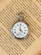 Montre de poche ancienne en argent – Cadran émaillé – Fin, Nieuw