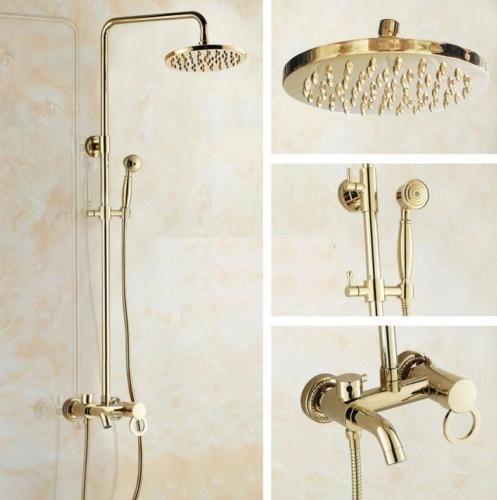 Luxe goudkleurige regendouche set inclusief badkraan functie, Doe-het-zelf en Verbouw, Sanitair, Nieuw, Verzenden