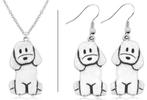 Labradoodle sieradenset ketting en oorbellen - BY-ST6, Ophalen of Verzenden, Zo goed als nieuw, Onbekend