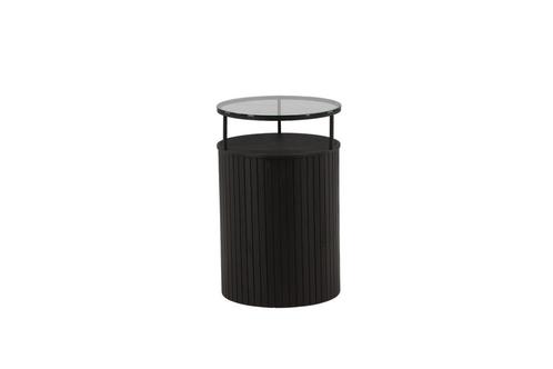 Bijzettafel - Patra - Zwart - Glas - Jörn, Huis en Inrichting, Tafels | Bijzettafels, Nieuw, Verzenden