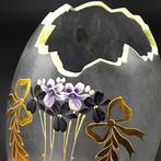 Art Nouveau Enamelled Egg-shaped Glass Vase 1900 - Vaas -