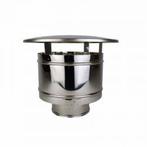 Dubbelwandig rookkanaal RVS, trekkende regenkap,  Ø150-200, Ophalen of Verzenden, Nieuw